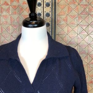 ⭐️🆕 [Saks Fifth Avenue] 💯%Cashmere Navy Knit Top